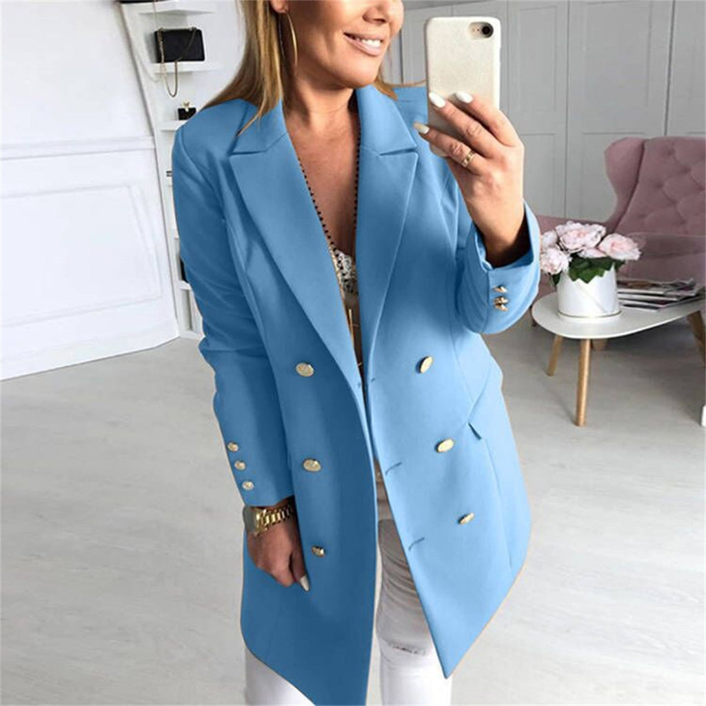 Women's Elegant Double-Breasted Blazer