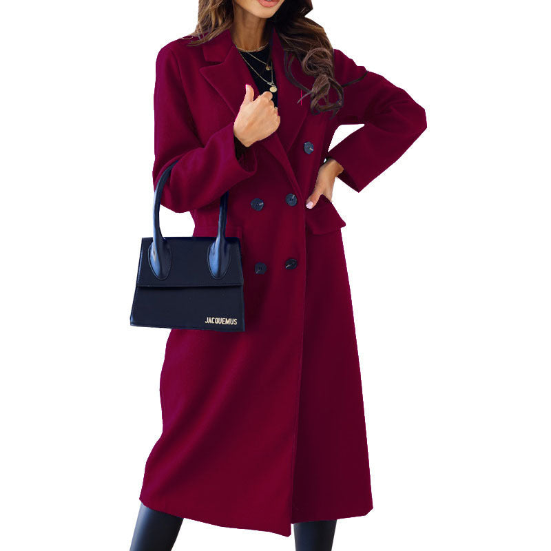Women's Elegant and Fashionable Wool Coat
