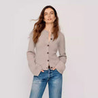 Women's Elegant Cardigan with Button Details and Practical Pockets