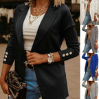 Women's Elegant Blazer with Fashionable Button Details