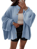 Women's Fluffy Cardigan with Dropped Shoulders