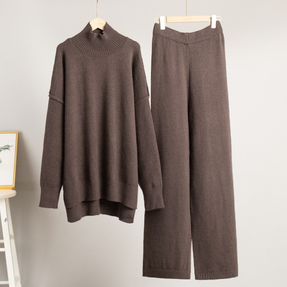 Women's Cozy High-Neck Knit Set