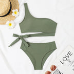 Women's Asymmetrical Bikini with Adjustable Tie