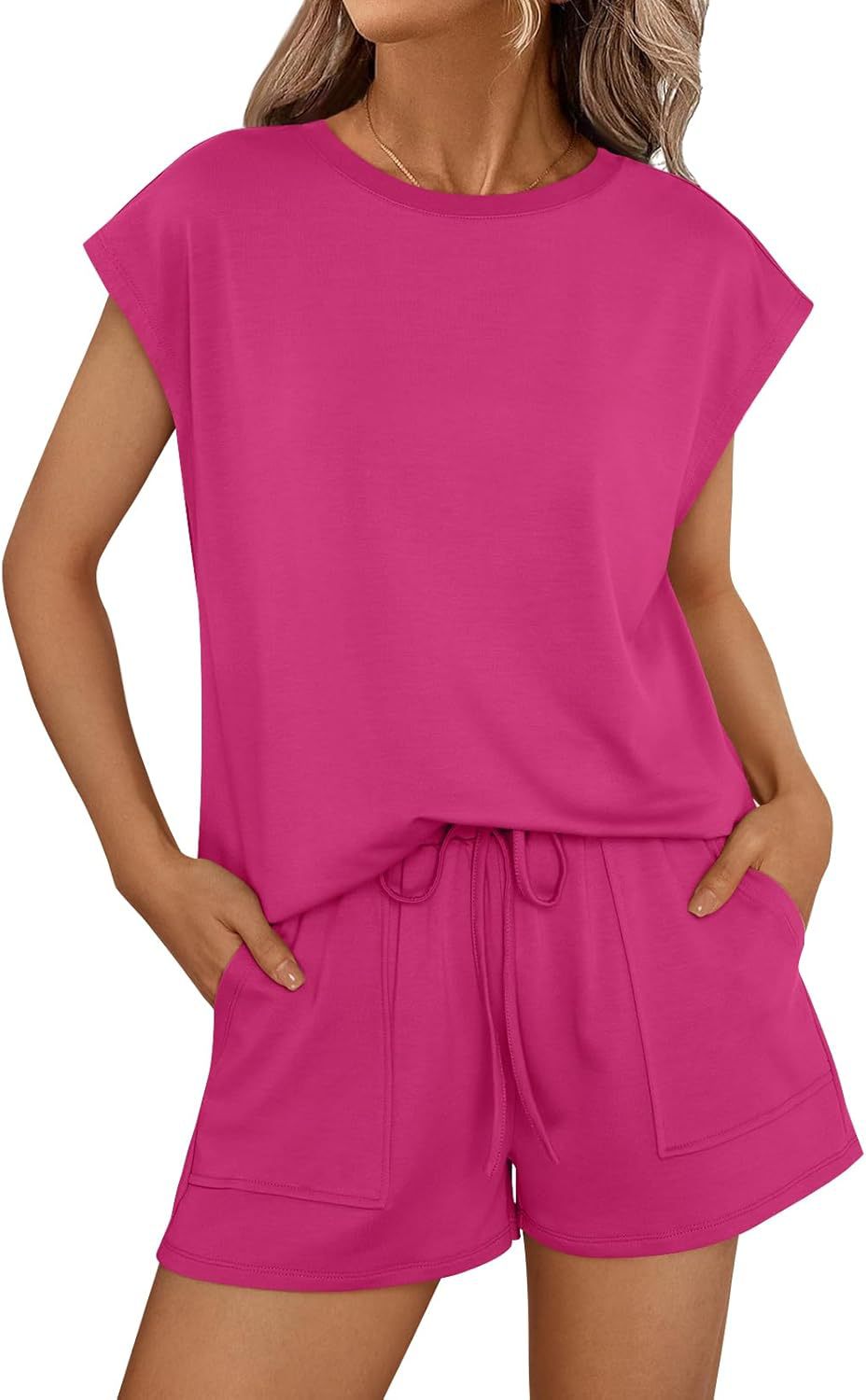 Women's Casual Two-Piece Set with Pockets and Loose Fit