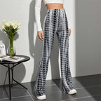 Women's Flared Leggings with Tie-Dye Design