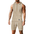 Men's Sleeveless Hoodie Vest Set