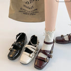Women's Ballet Flats with Decorative Strap Design