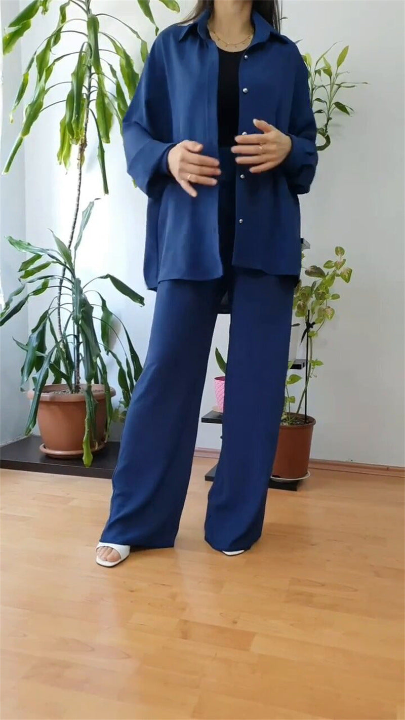 Casual and Elegant Blazer and Pants Ensemble