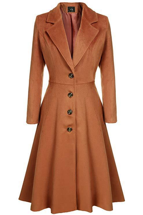 Elegant Tailored Wool-Look Coat
