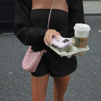 Short Jumpsuit with Puff Sleeves and Fitted Cut