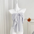 Women's Wrap-Style Top with Ruffles