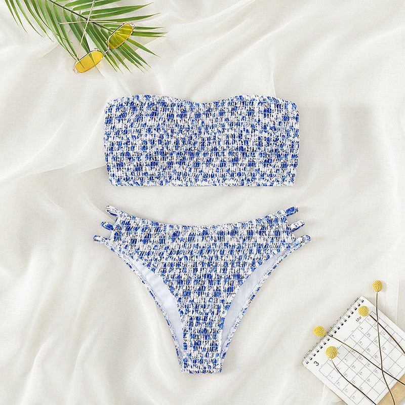 Women's Bandeau Bikini with Sophisticated Knot Design