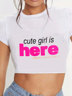 Women's Statement Print Crop T-Shirt