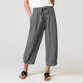 Women's Elegant Loose Palazzo Pants with Elastic Waistband
