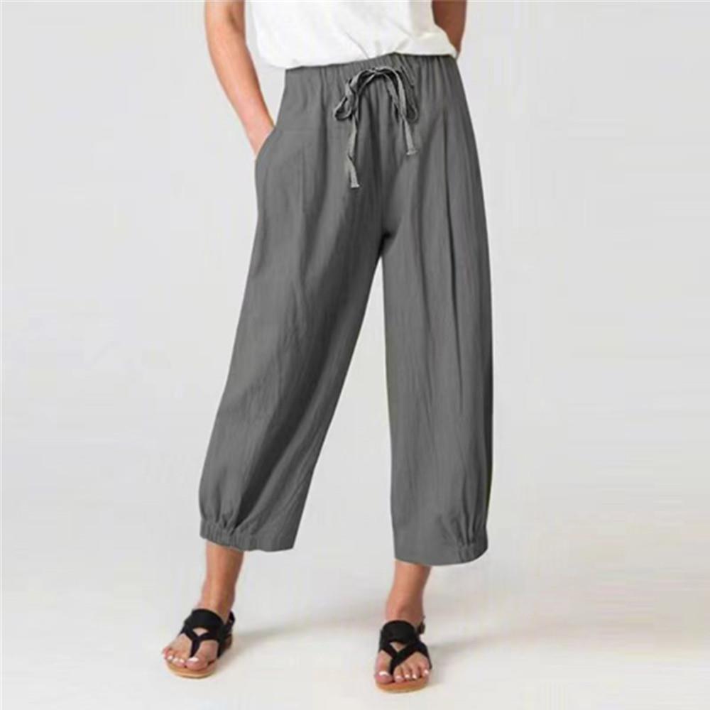 Women's Elegant Loose Palazzo Pants with Elastic Waistband