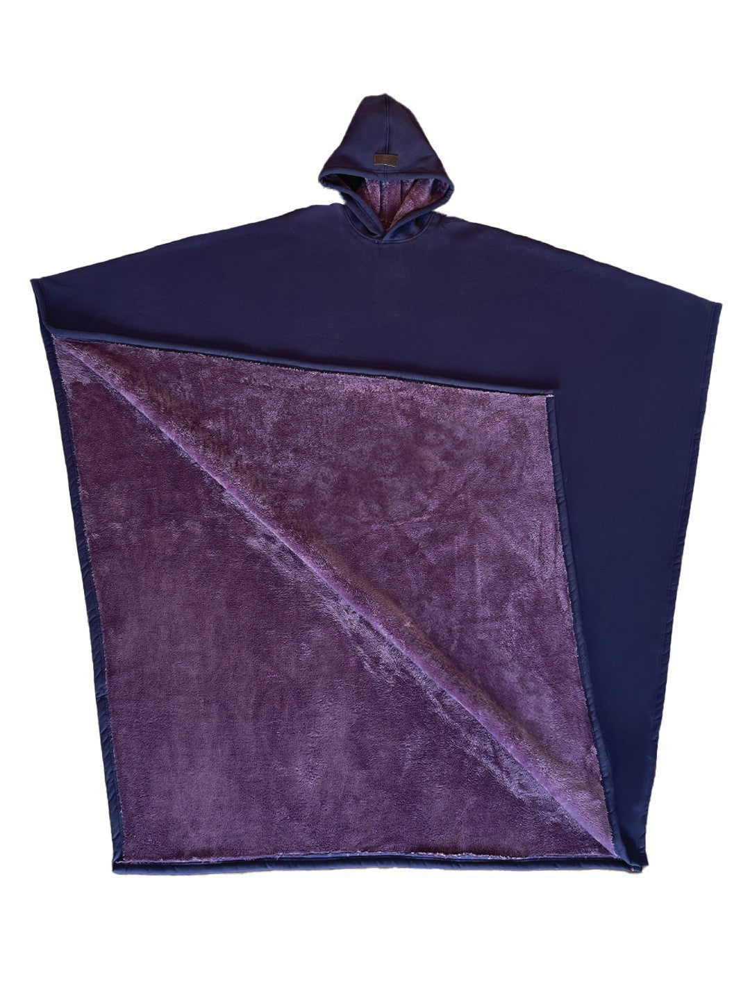 Women's Cozy Hooded Poncho in Soft Microfleece