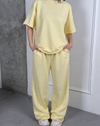 Cotton Set with Wide-Cut Top and Comfortable Pants