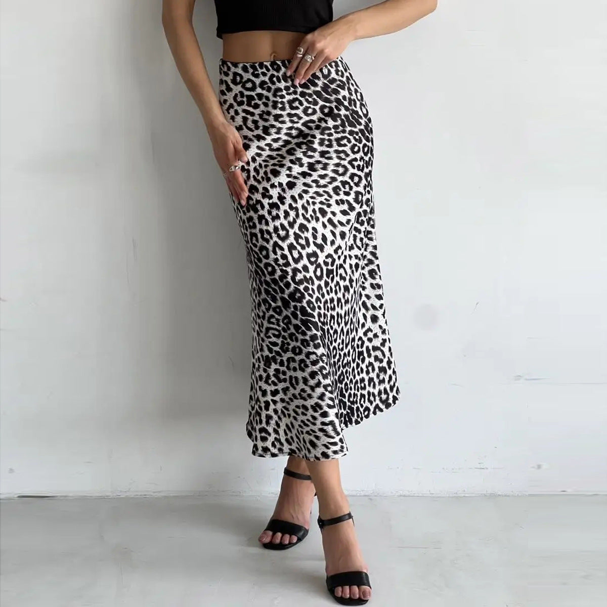 Women's Leopard Print Maxi Skirt
