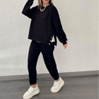 Casual Sport Ensemble with Decorative Buttons