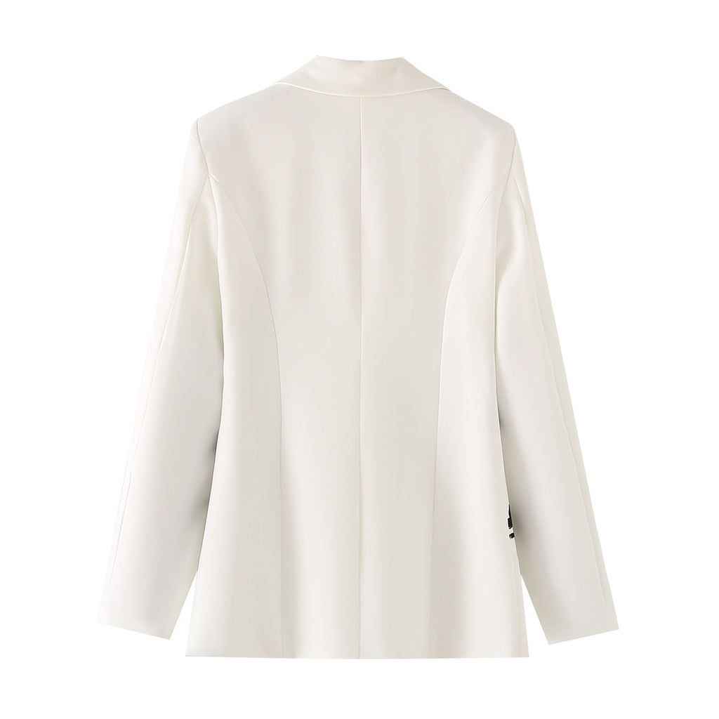Women's Elegant Blazer with Floral Details