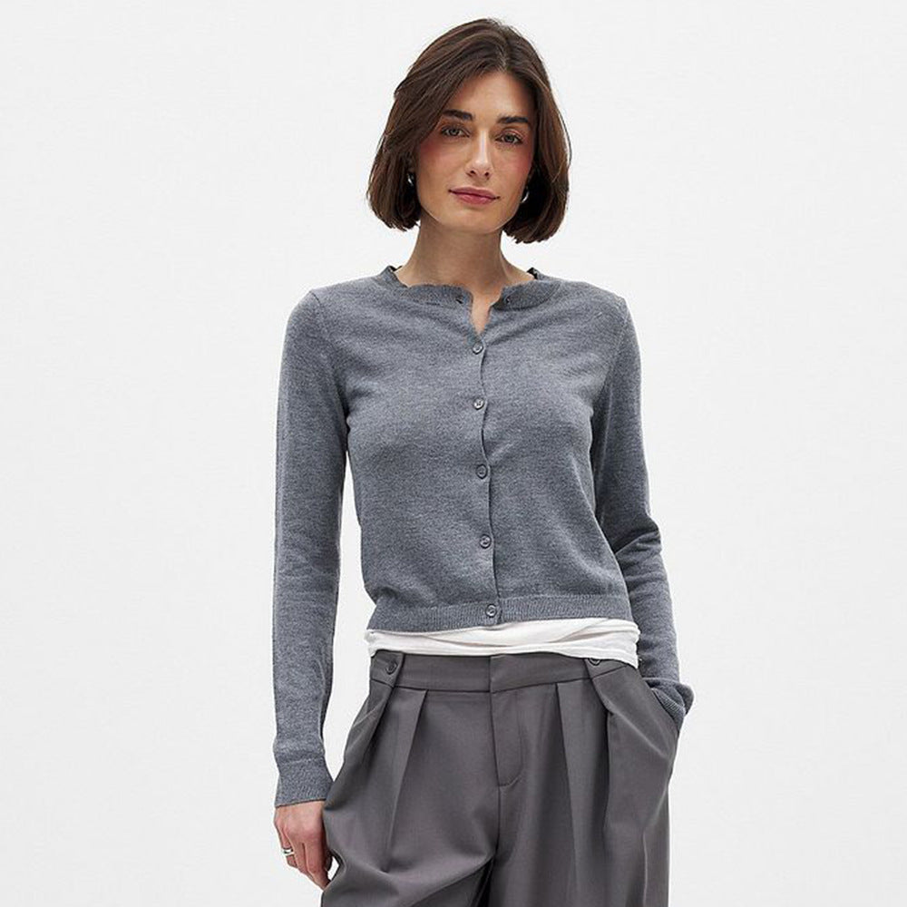 Women's Fine Knit Button-Down Cardigan