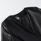 Elegant Faux Leather Jacket