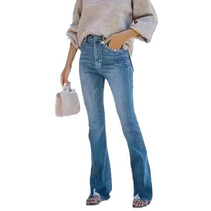 Women's High-Waisted Flared Jeans