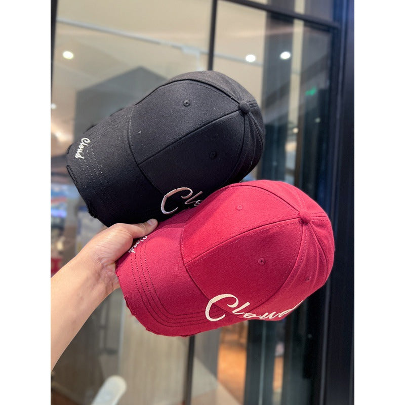 Men's Vintage-Inspired Distressed Baseball Cap