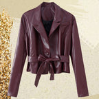 Elegant Women's Faux Leather Jacket