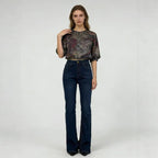 Women's High-Waisted Flared Jeans