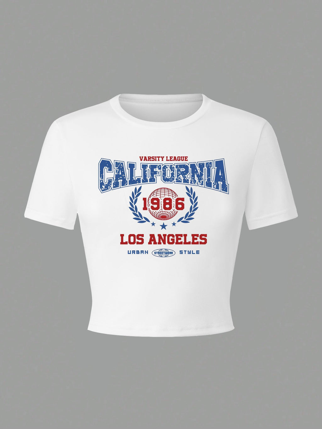 Women's Crop T-Shirt with Retro Phone Design