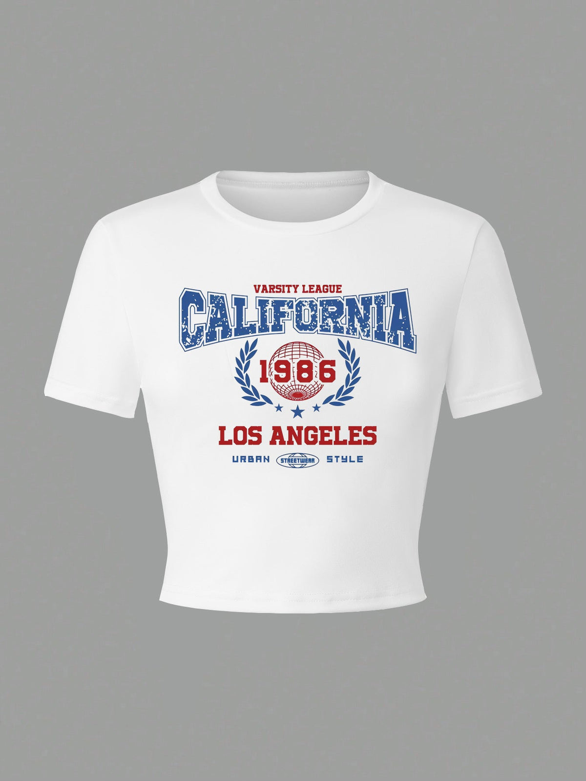 Women's Crop T-Shirt with Retro Phone Design