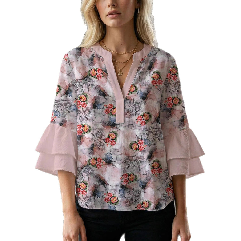 Women's Blouse with Beautiful Floral Design