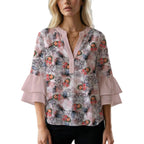 Women's Blouse with Beautiful Floral Design