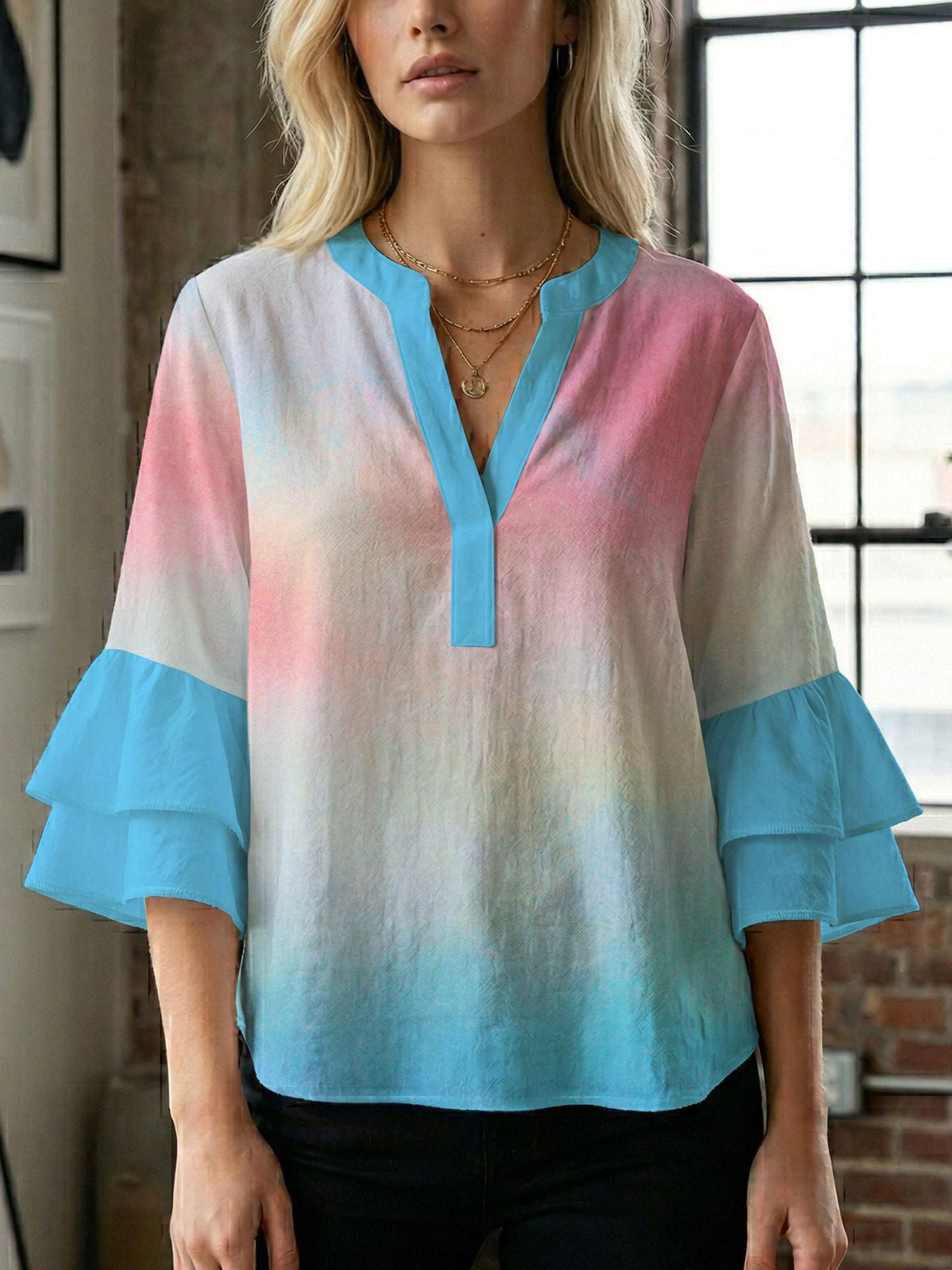 Women's Blouse with Beautiful Floral Design