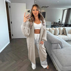 Women's Casual Knit Coat with Deep Pockets