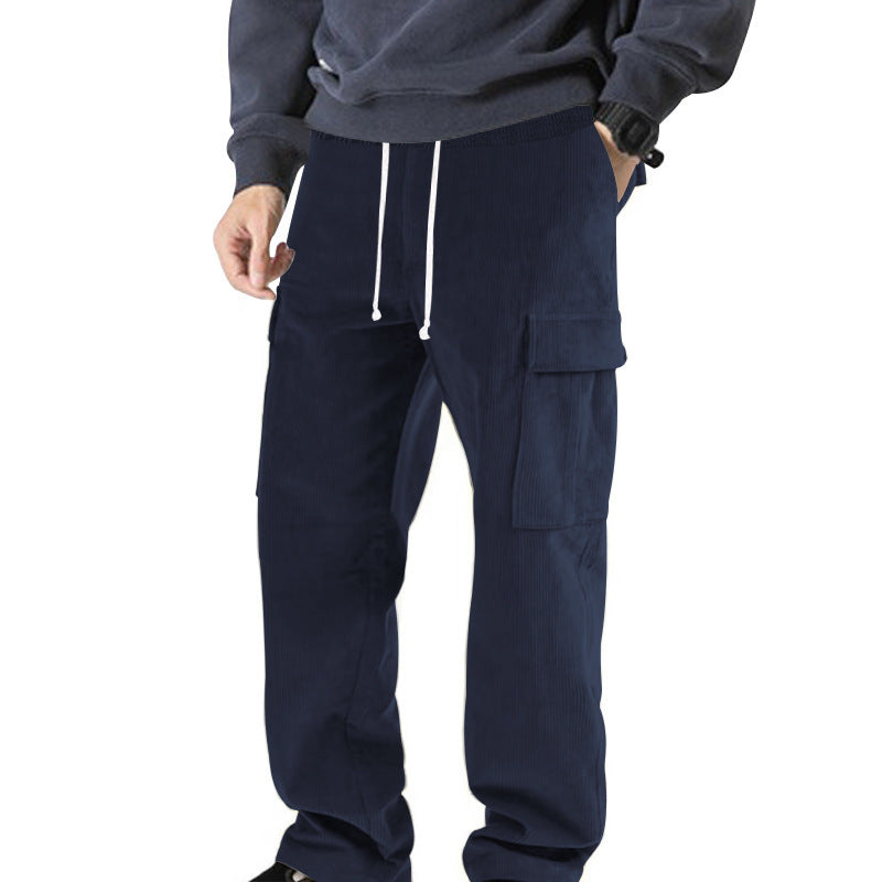 Women's Cargo Pants with Elastic Waistband and Practical Side Pockets