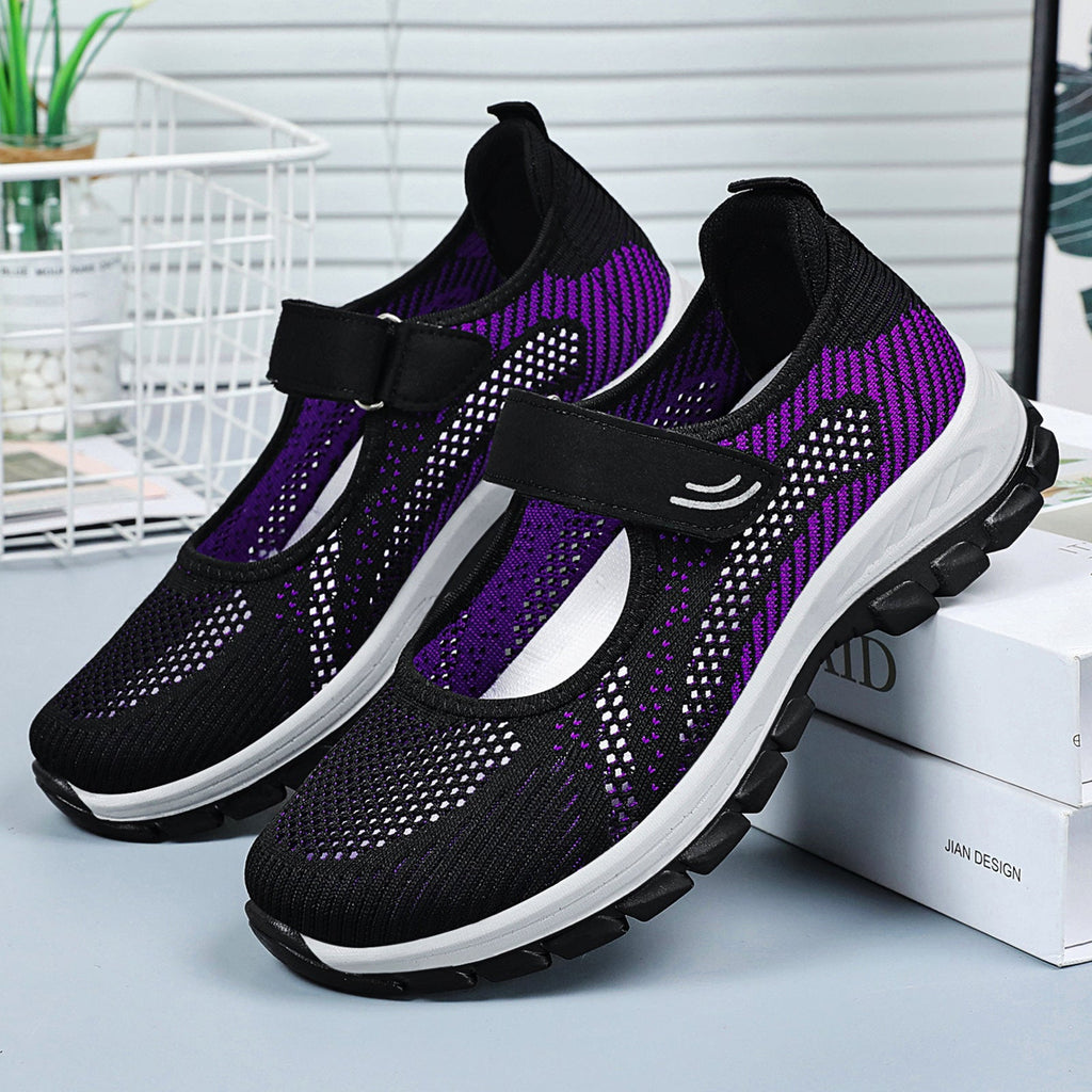 Women's Breathable Fitness Shoes with Practical Velcro Closure