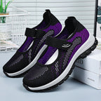 Women's Breathable Fitness Shoes with Practical Velcro Closure