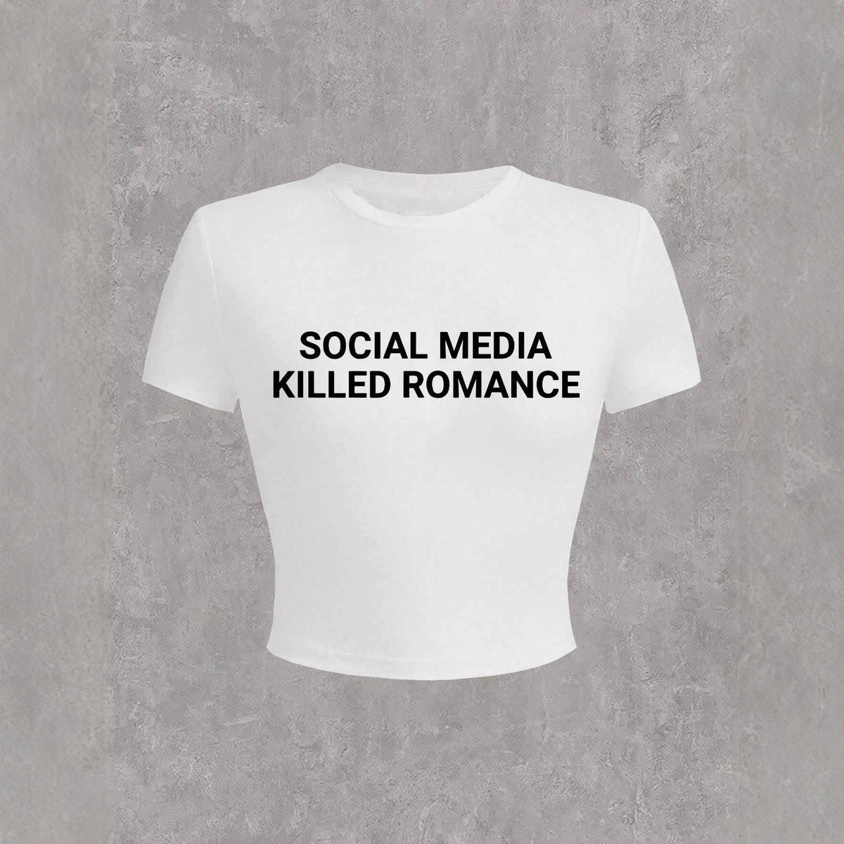 Women's Crop T-Shirt with Statement Print and Fitted Cut