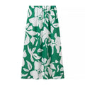 Women's Floral Maxi Skirt with Elastic Waistband