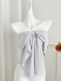 Women's Wrap-Style Top with Ruffles