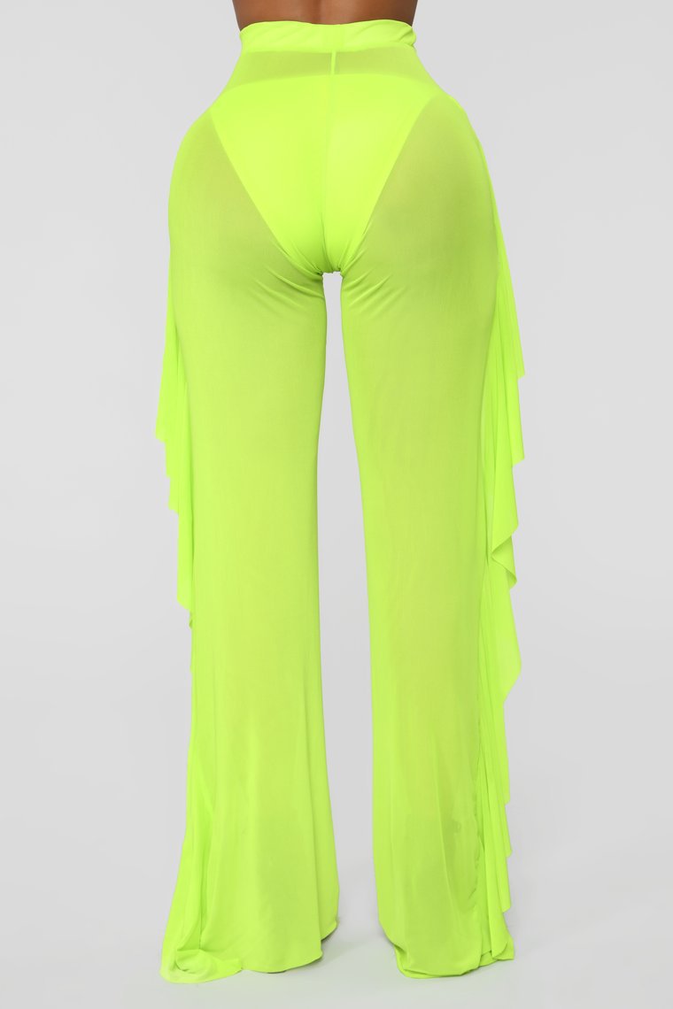 Women's Pull-On Boho Pants with Ruffles