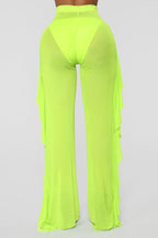 Women's Pull-On Boho Pants with Ruffles