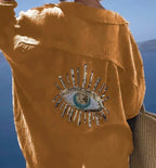 Women's Blouse with Unique Eye Embroidery