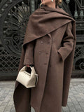 Elegant Cape Coat with Double-Lined Design