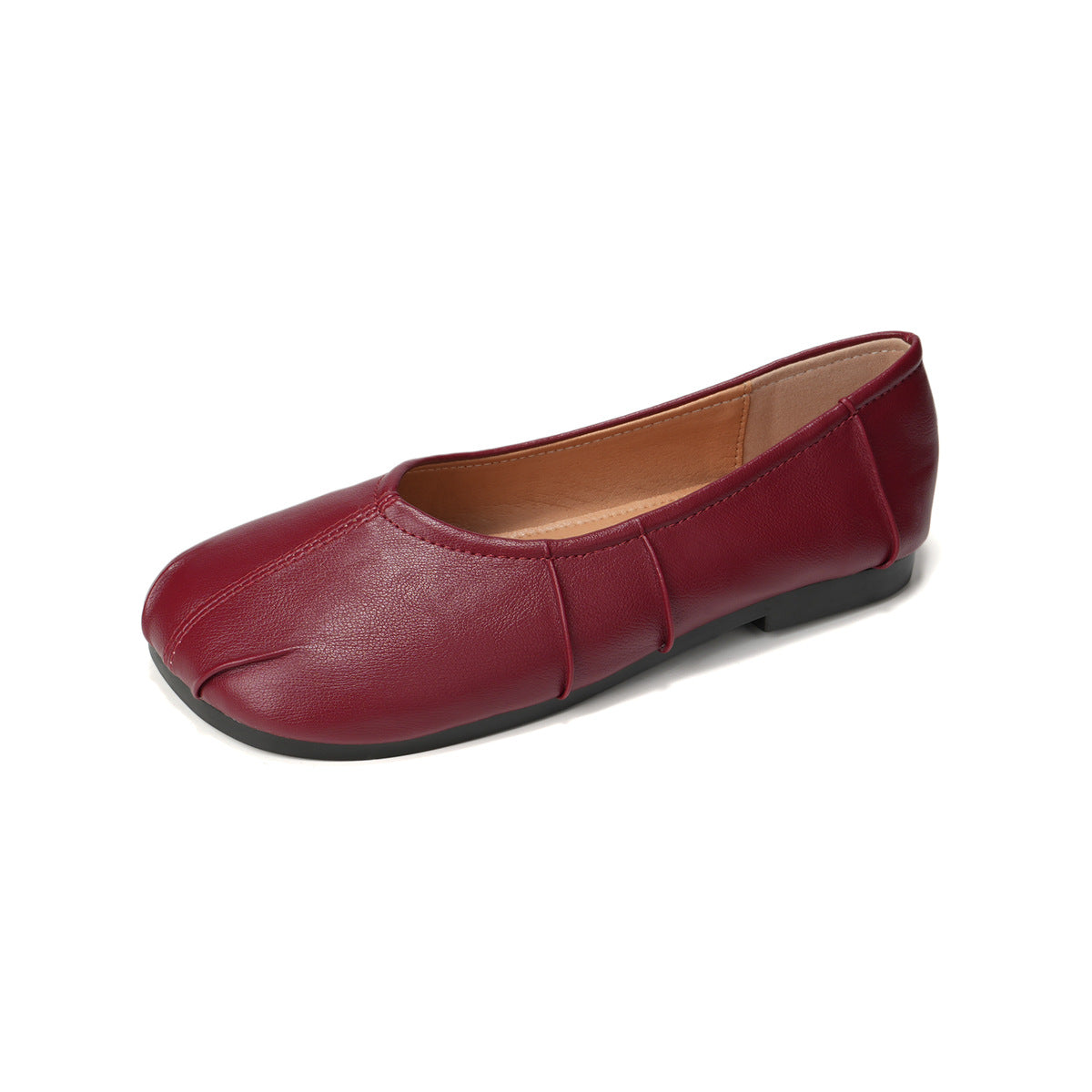 Women's Ballet Flats with Unique Pleated Design