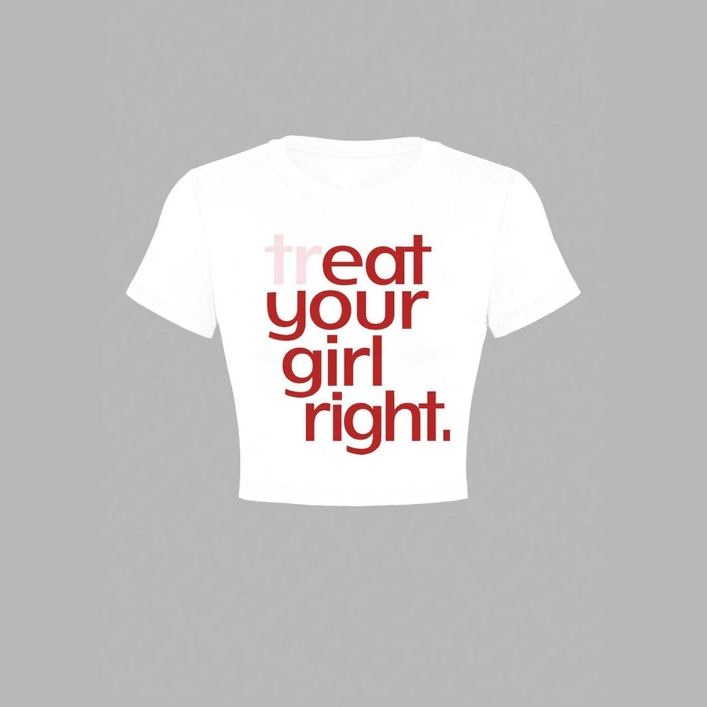 Women's Crop T-Shirt with Creative Statement Print