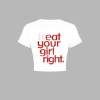 Women's Crop T-Shirt with Creative Statement Print