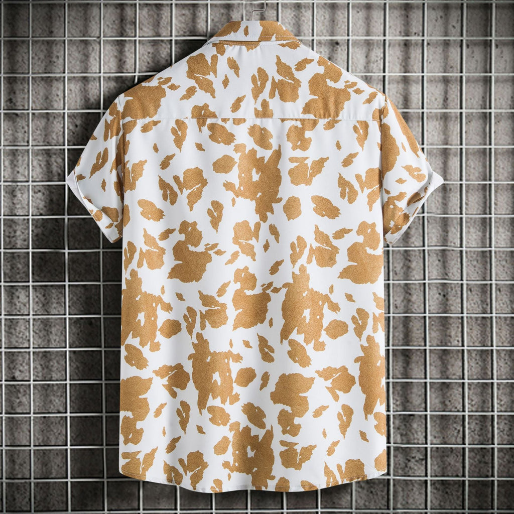 Women's Short-Sleeve Shirt with Animal Print